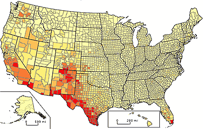 Hispanische Population in den USA