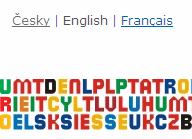 Auswahl der Sprachen auf der offiziellen Website der tschechischen Präsidentschaft