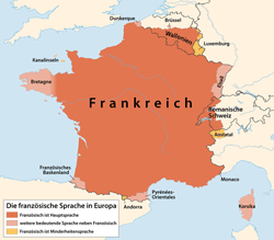 Französisches Sprachgebiet in Europa