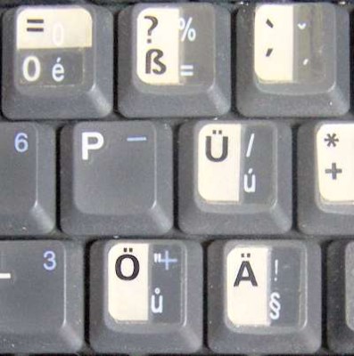 Notebook-Tastatur: Aus IBM deutsch/tschechisch