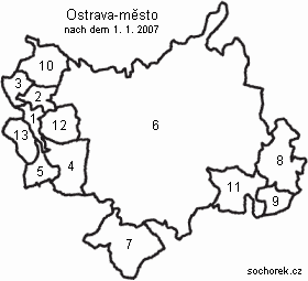 Kreis Ostrava-Stadt nach dem 01.01.2007