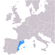 Verbreitung des Katalanischen in Europa