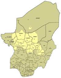 Hausa-Sprachgebiet in Nigeria und Niger