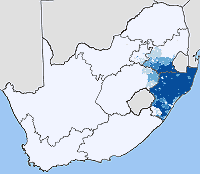 Zulu-Sprachgebiet