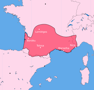 Okzitanisches Gebiet im Süden Frankreichs