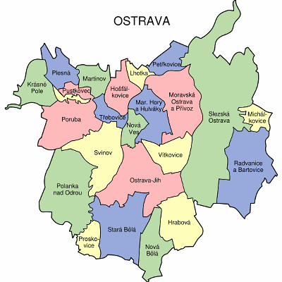 Stadtviertel in Ostrava