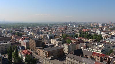 Panorama vom Neuen Rathaus in Ostrava