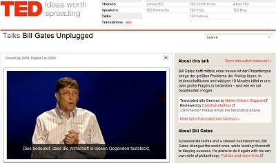 Botschaft von Bill Gates mit deutschen Untertiteln
