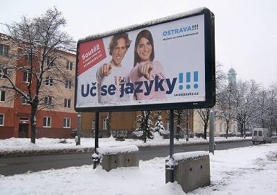 Billboard der Kampagne Lerne Fremdsprachen!!!