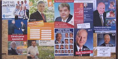 Plakate der regionalen Wahlkampagne