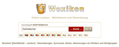 Woxikon-Homepage mit Suchmaske